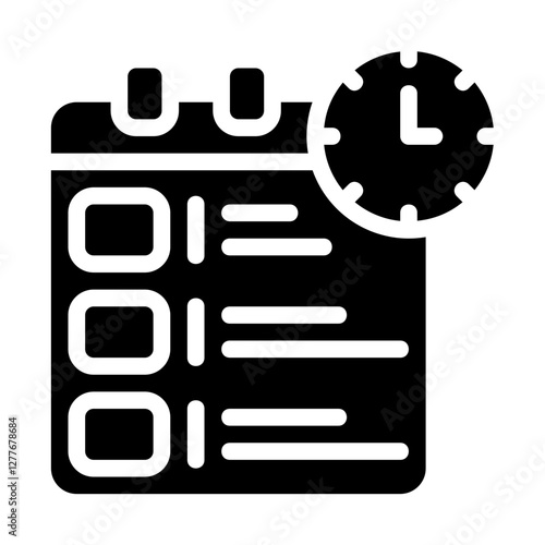 Task Scheduler Solid Icon