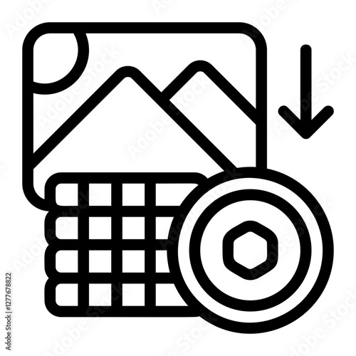 Tokenized Assets Line Icon