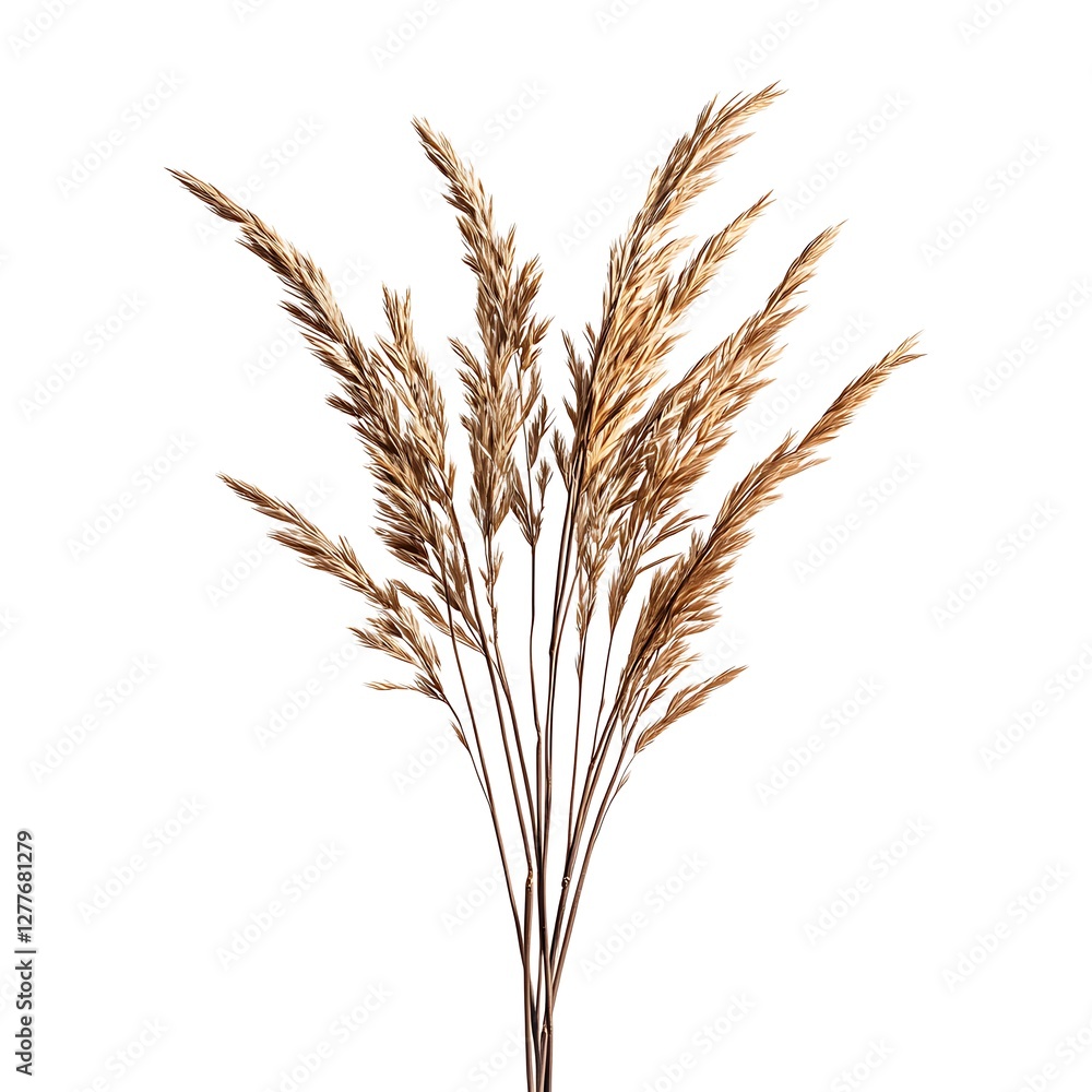 Fototapeta premium Pampas grass isolated on white background.