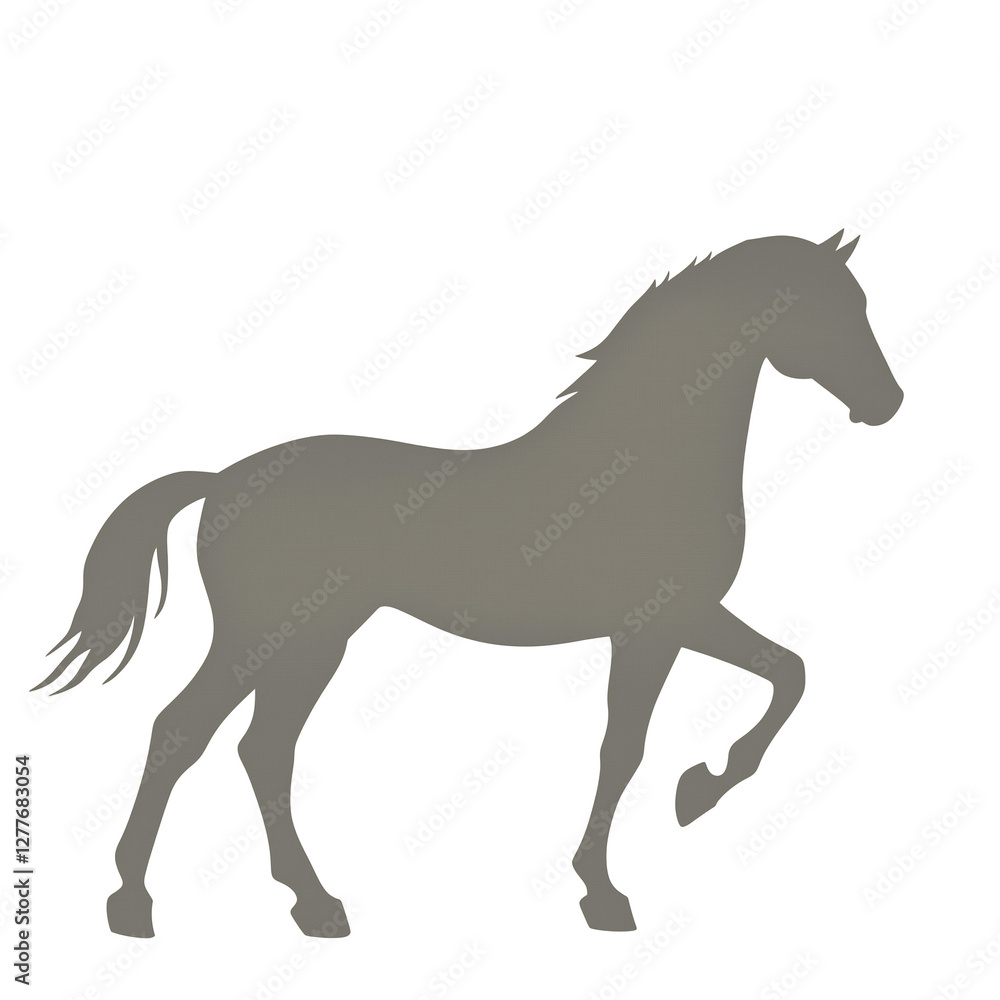 Minimalist Horse Silhouette in Elegant Motion Minimalist Horse Silhouette in Elegant Motion