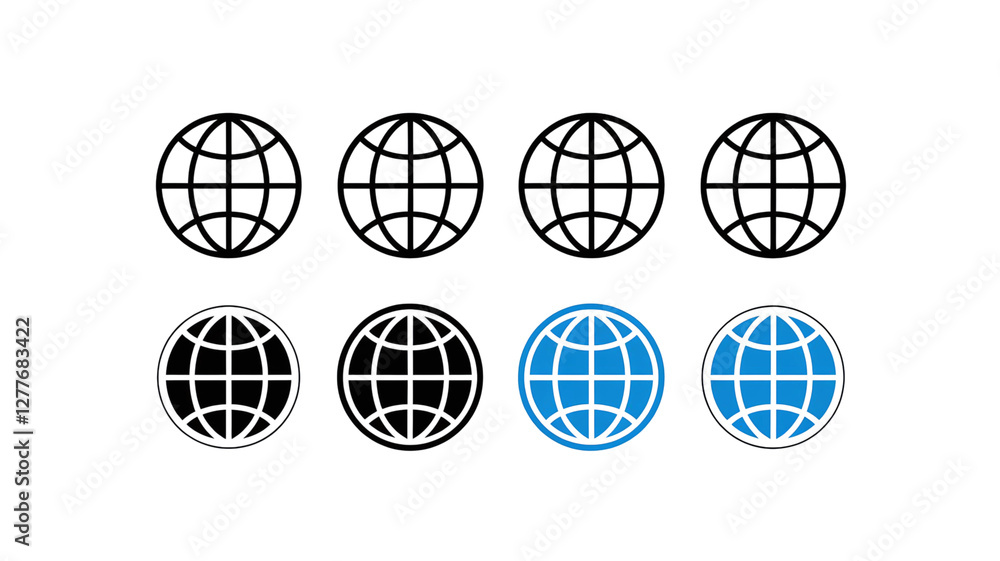 Global Internet Icons Set – Web, Network, Globe, Online, Communication, Digital, Connectivity . Global Internet Icons Set – Web, Network, Globe, Online, Communication, Digital, Connectivity .