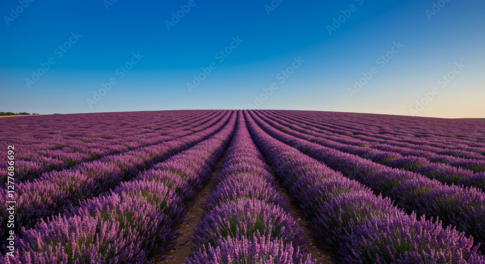 a purple lavender tress against blue sky a purple lavender tress against blue sky