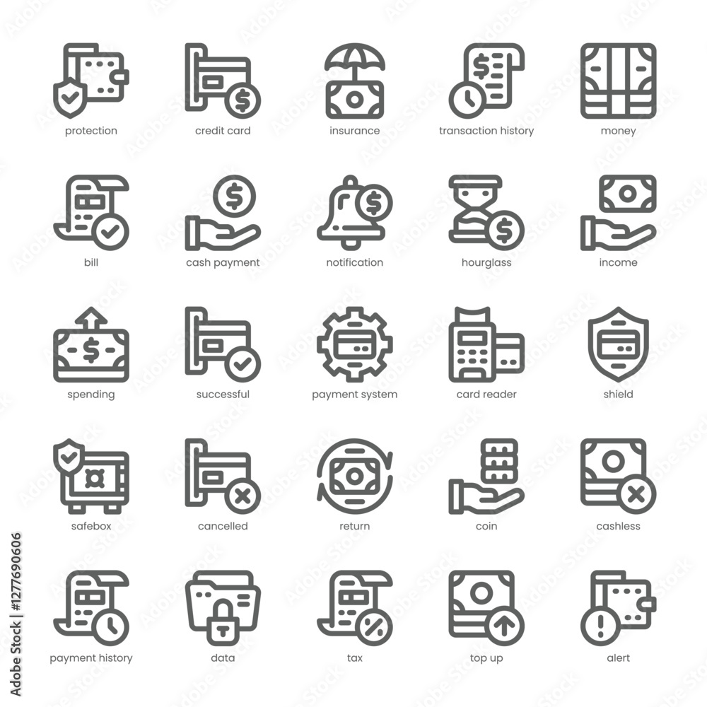 Payment Method Icon pack for your website, mobile, presentation, and logo design. Payment Method Icon outline design. Vector graphics illustration and editable stroke. Payment Method Icon pack for your website, mobile, presentation, and logo design. Payment Method Icon outline design. Vector graphics illustration and editable stroke.