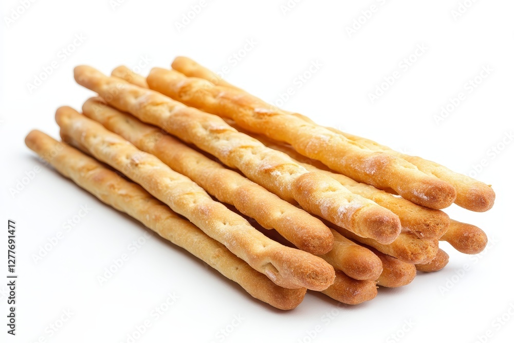 Breadsticks on White Background - A pile of golden brown breadsticks on a pristine white background. Symbolizing simplicity, snacking, crispness, appetizer, and Italian cuisine Breadsticks on White Background - A pile of golden brown breadsticks on a pristine white background. Symbolizing simplicity, snacking, crispness, appetizer, and Italian cuisine