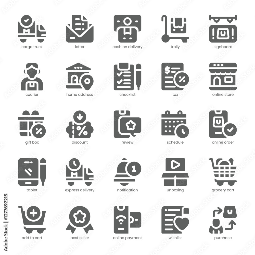 Shopping Cart Icon pack for your website, mobile, presentation, and logo design. Shopping Cart Icon solid design. Vector graphics illustration and editable stroke. Shopping Cart Icon pack for your website, mobile, presentation, and logo design. Shopping Cart Icon solid design. Vector graphics illustration and editable stroke.
