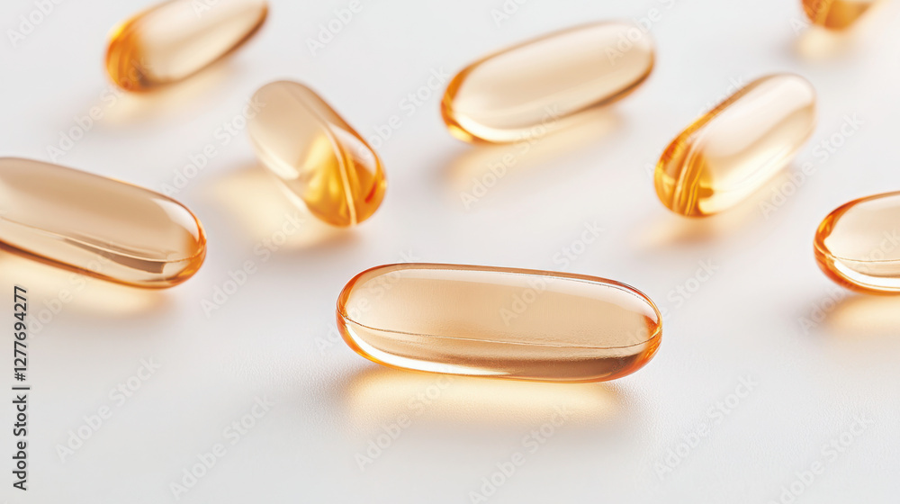 Capsule Gel Softgel and Hard Liquid-Filled Enteric-Coated Pills. Capsules of fish oil on a light background. Capsule Gel Softgel and Hard Liquid-Filled Enteric-Coated Pills. Capsules of fish oil on a light background.