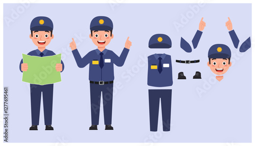 Police Officer Character Set