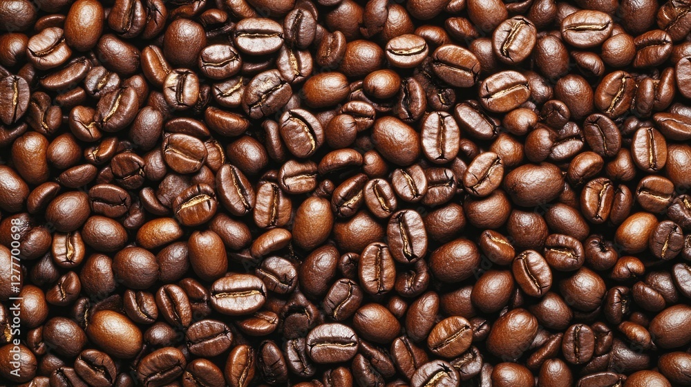 Obraz premium Roasted Coffee Beans: A Rich Aromatic Background