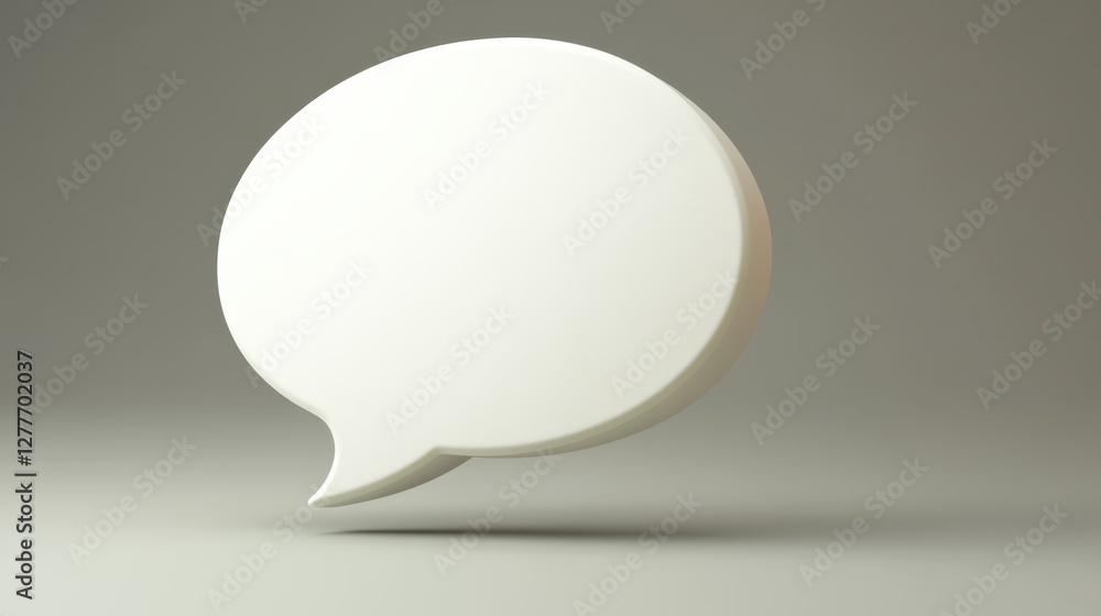 Creative matte blank white speech bubble pin casting studio 3d render minimalistic side view design concept Creative matte blank white speech bubble pin casting studio 3d render minimalistic side view design concept