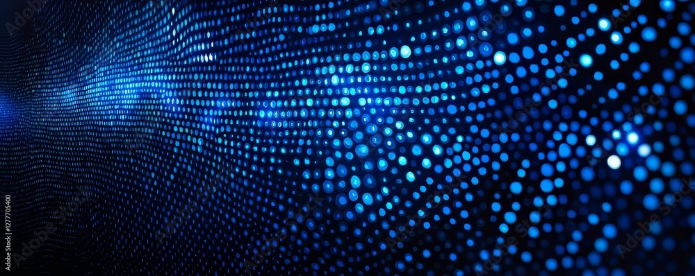 custom made wallpaper toronto digitalAbstract Digital Matrix in Blue, Generative AI