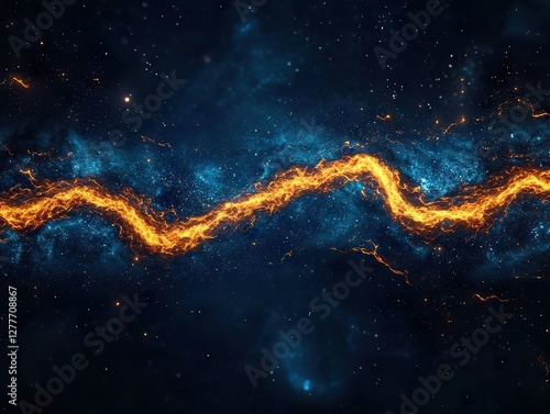 Cosmic energy wave outer space digital artwork nebula environment abstract viewpoint futuristic concept photo