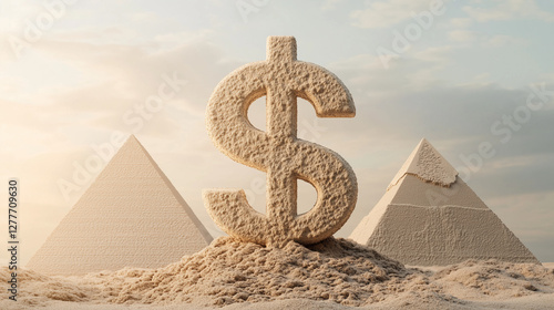Dollar Symbol and Pyramids:...