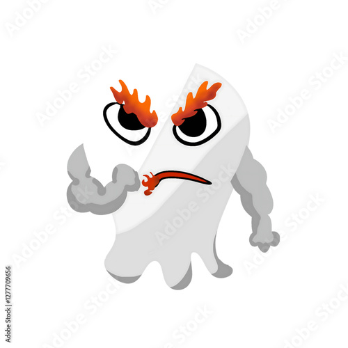 the ghost cartoon being angry
