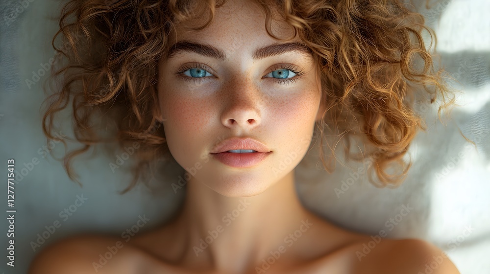 Confident woman with natural curls wearing a minimalist dress, timeless beauty, soft lighting Confident woman with natural curls wearing a minimalist dress, timeless beauty, soft lighting