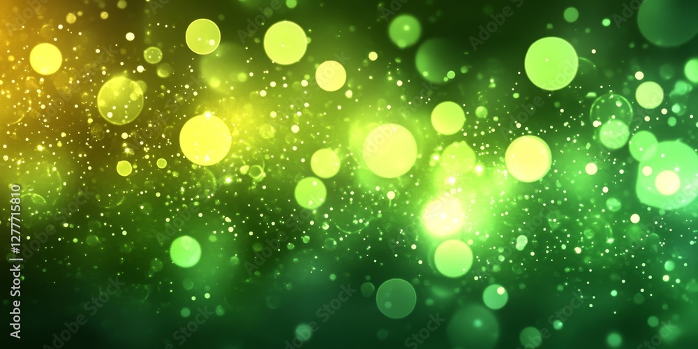 Obraz premium Green Neon Abstract Background, Generative AI