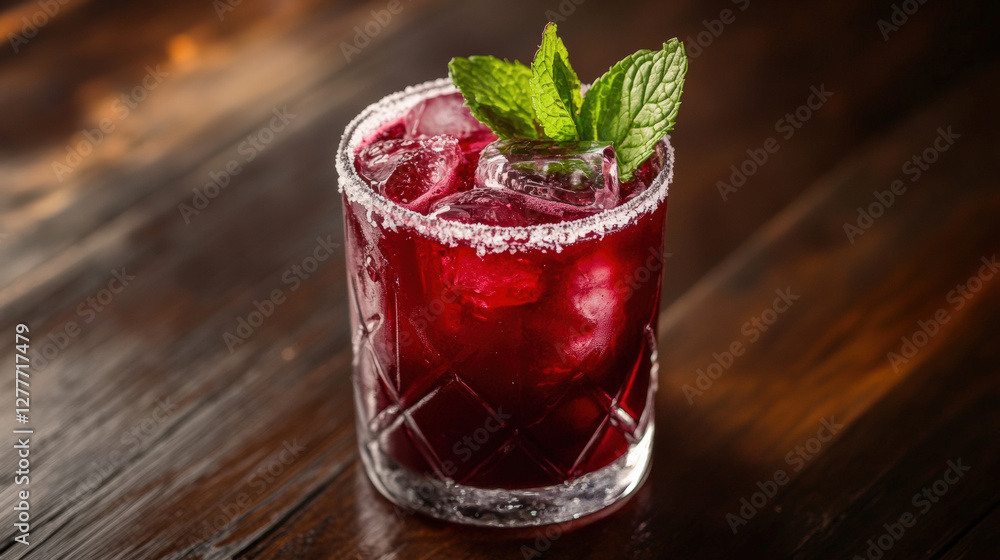 custom made wallpaper toronto digitalFresh beet juice in frosted glass garnished with mint leaves, served over ice, creates refreshing and vibrant drink perfect for any occasion