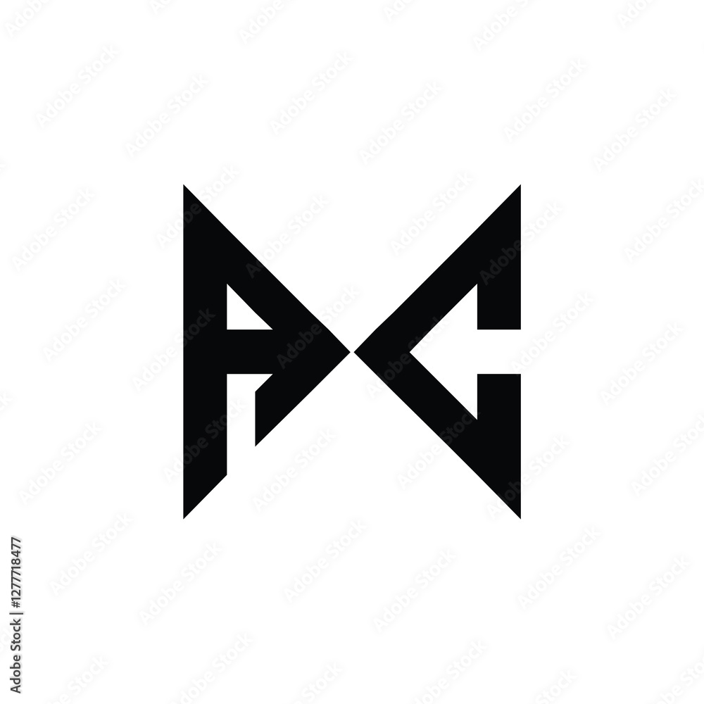 AC monogram logo design letter text name symbol monochrome logotype alphabet character simple logo AC monogram logo design letter text name symbol monochrome logotype alphabet character simple logo