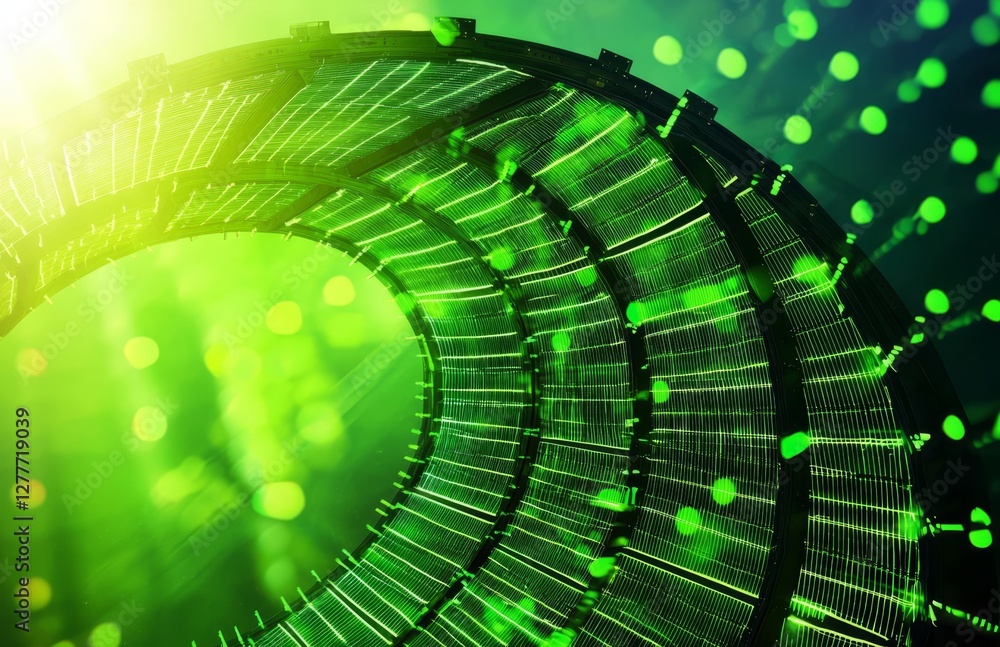 Fototapeta premium Harnessing the power of the sun for a sustainable future.