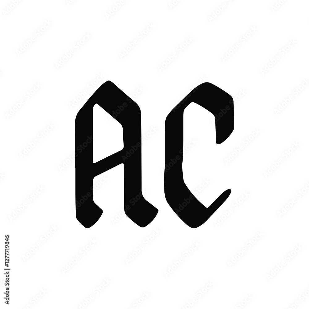 AC monogram logo design letter text name symbol monochrome logotype alphabet character simple logo AC monogram logo design letter text name symbol monochrome logotype alphabet character simple logo