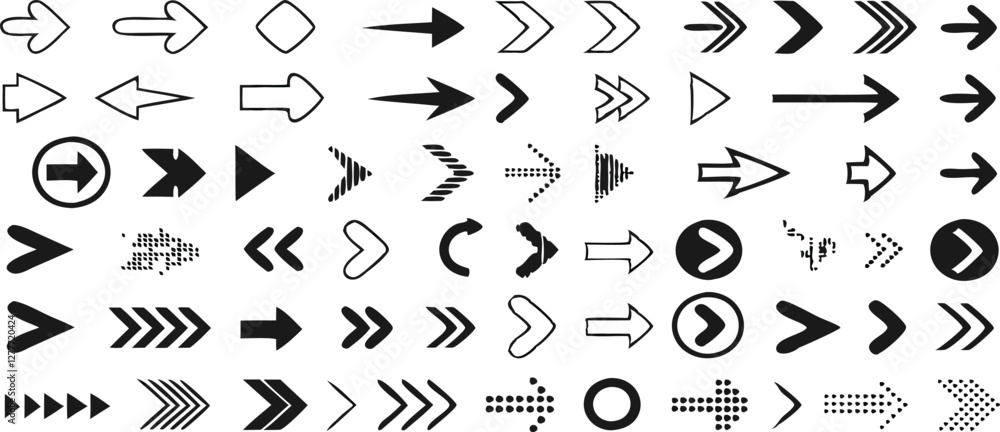 Arrow icons set. Vector illustration Arrow icons set. Vector illustration