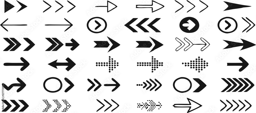 Arrow icons set. Vector illustration Arrow icons set. Vector illustration
