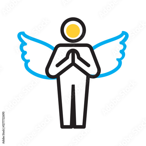 Vector multi color icon for Humility