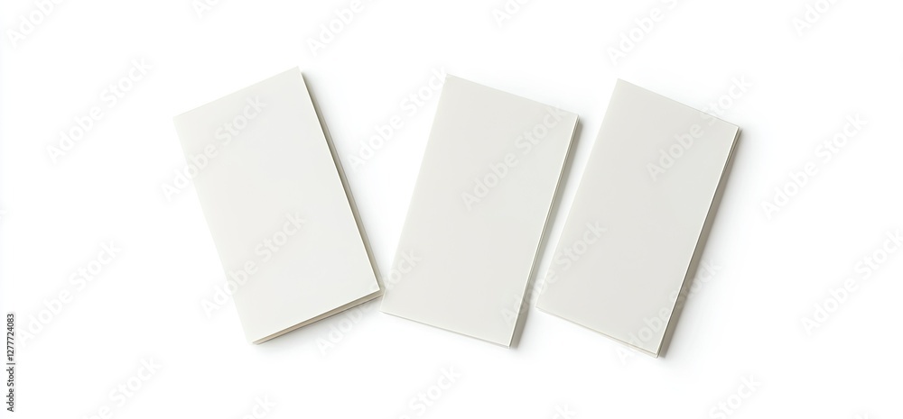 Blank Flyers Layered on White Background Blank Flyers Layered on White Background