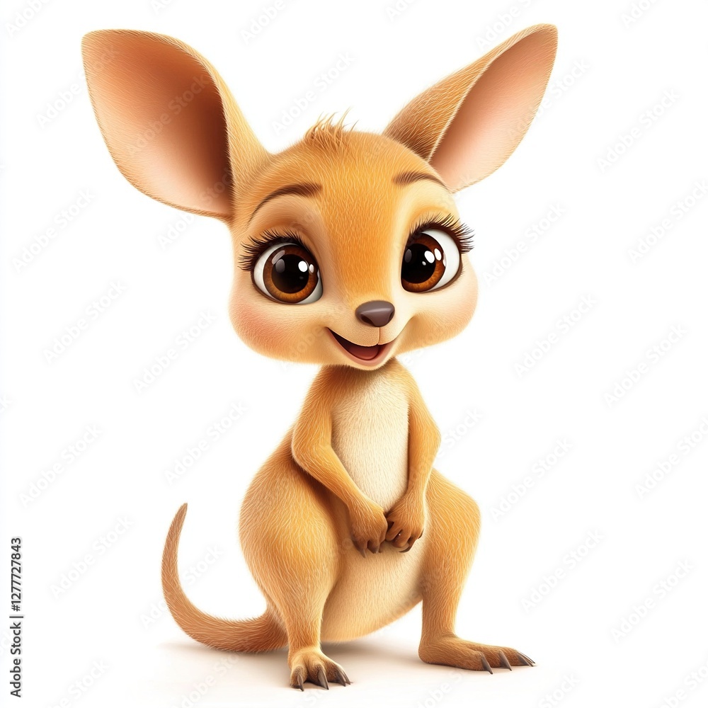 Adorable Baby Kangaroo Cartoon Cute Animal Illustration Adorable Baby Kangaroo Cartoon Cute Animal Illustration