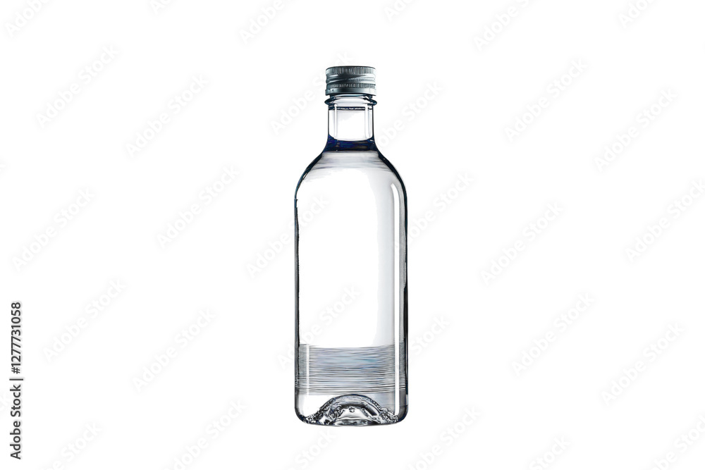 Detailed Bottle of Water with Clear, Purified Content and Minimalist Design: Isolated on Transparent Background Detailed Bottle of Water with Clear, Purified Content and Minimalist Design: Isolated on Transparent Background