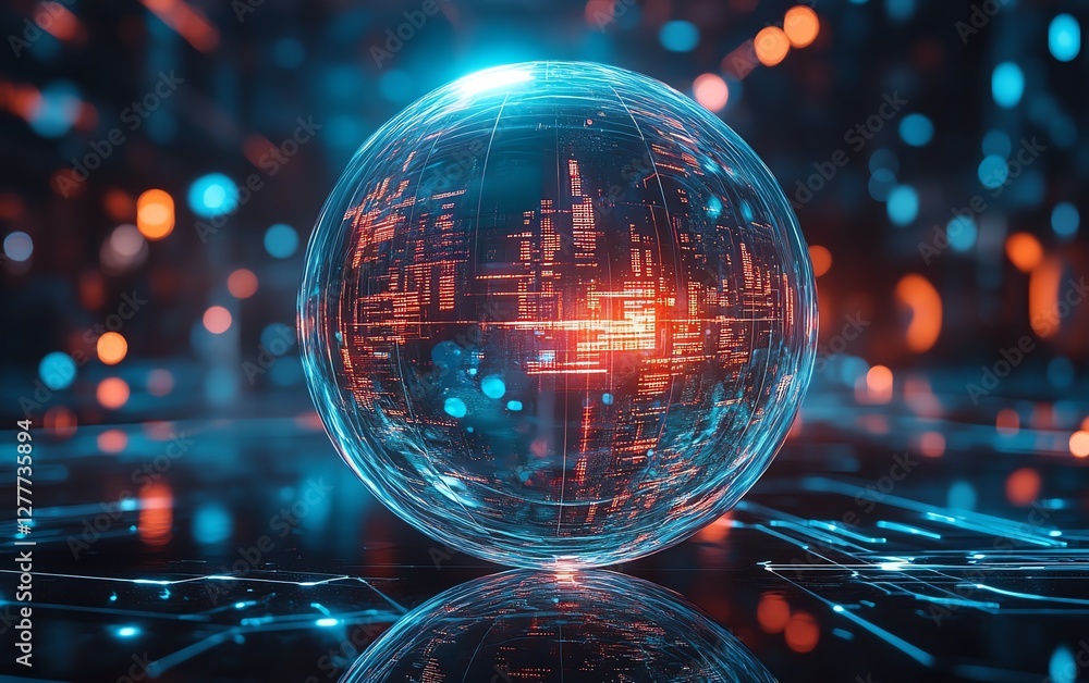 Secure digital files inside a glowing sphere, symbolizing the next generation of data protection, futuristic tech and encryption, soft light effects, ultrarealistic, 8K UHD Secure digital files inside a glowing sphere, symbolizing the next generation of data protection, futuristic tech and encryption, soft light effects, ultrarealistic, 8K UHD