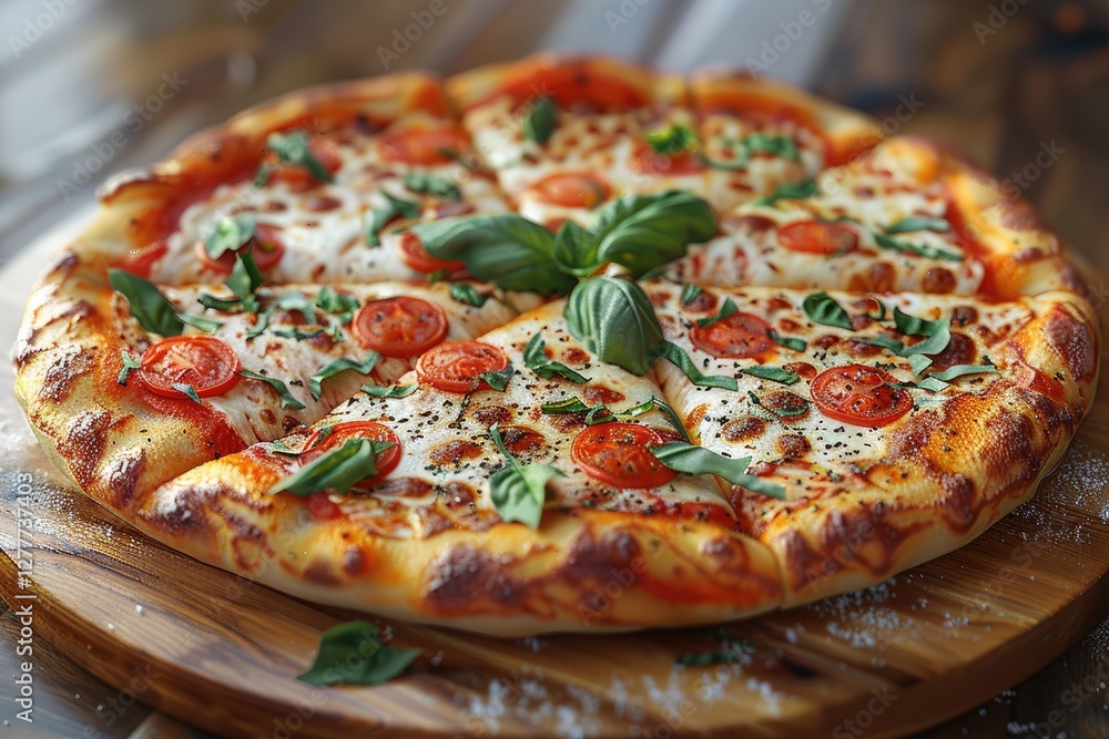 rustic Italian pizza with thin crust, tomato sauce, mozzarella cheese rustic Italian pizza with thin crust, tomato sauce, mozzarella cheese