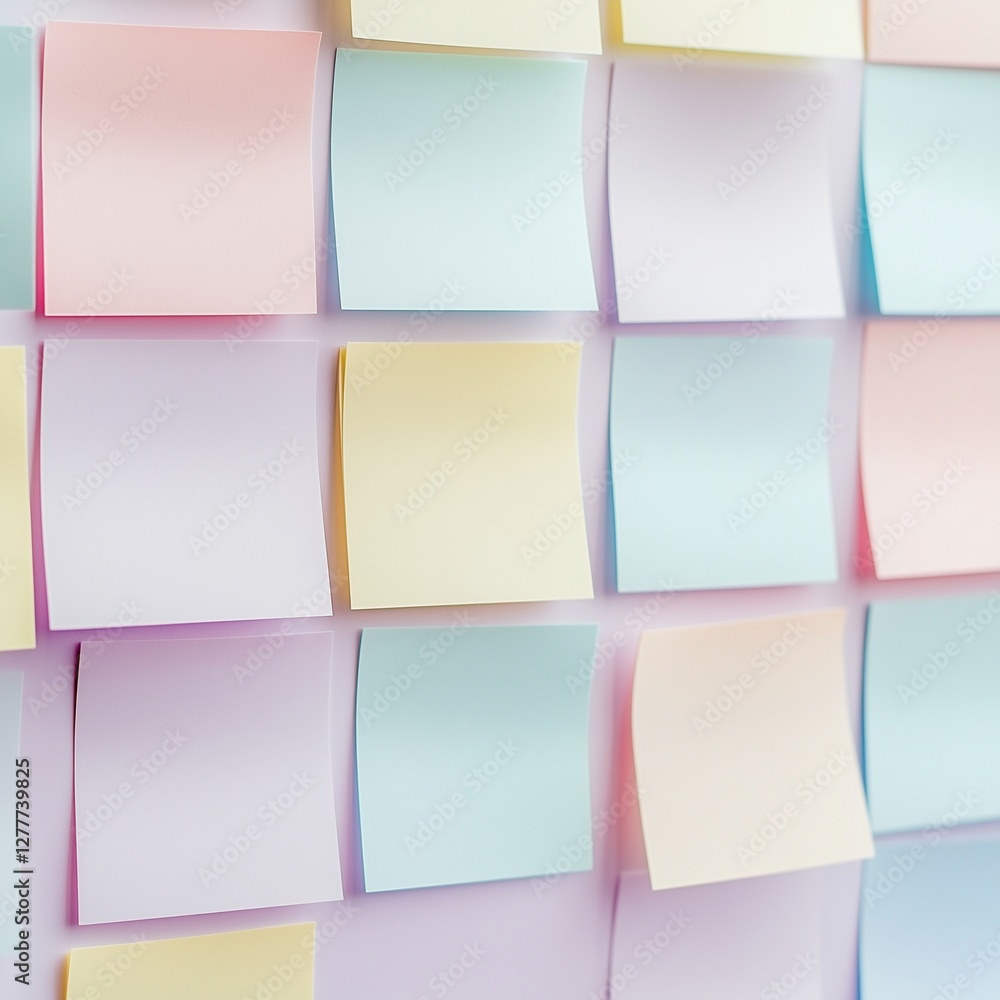 Naklejka premium Colorful Sticky Notes and Paper Sheets