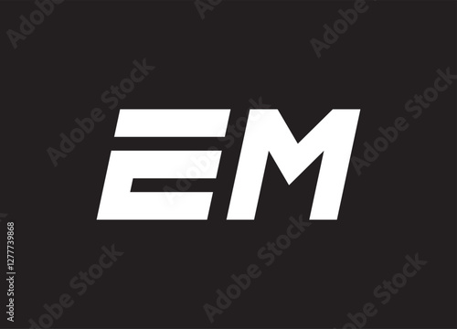 EM letter logo and initial logo design