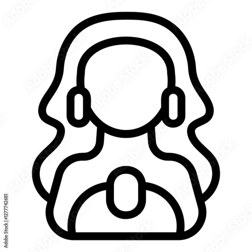 Actress Line Icon