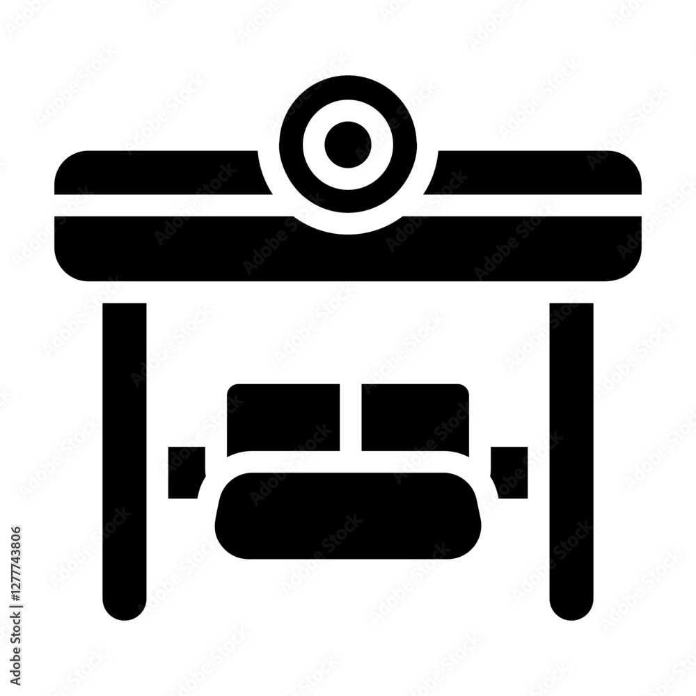 Obraz premium Bus Stop Solid Icon