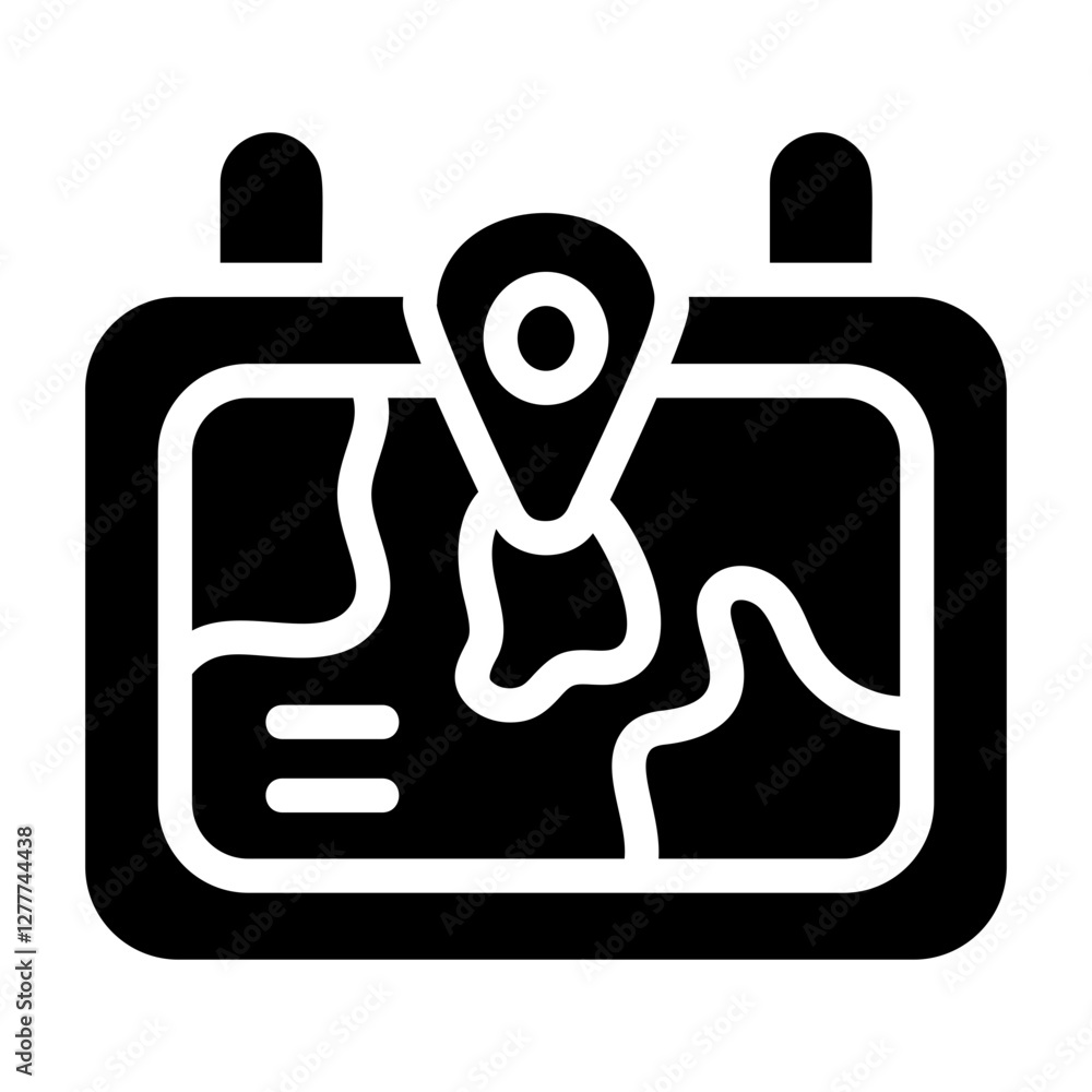 Obraz premium City Map Solid Icon