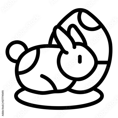 Easter Bunny Line Icon