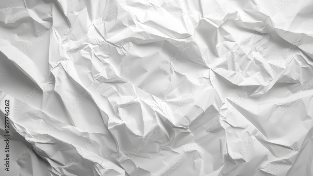 Crumpled white paper texture creating an abstract background that adds depth to design projects and artistic expressions Crumpled white paper texture creating an abstract background that adds depth to design projects and artistic expressions