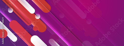 Abstract purple background with red and white diagonal lines, perfect for modern designs, branding, posters, and digital art projects.