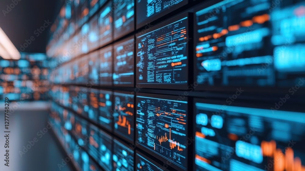 ADS concept. Futuristic Digital Infrastructure and Data Processing Systems Visualization ADS concept. Futuristic Digital Infrastructure and Data Processing Systems Visualization