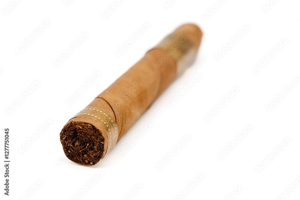 Big new cigar isolated on a white background Big new cigar isolated on a white background