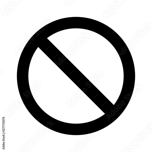 prohibited or not allowed sign with black color