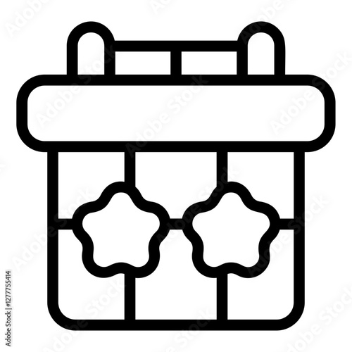 Ornament Day Line Icon