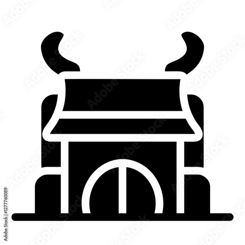 Temple Solid Icon