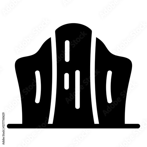 Waterfall Solid Icon