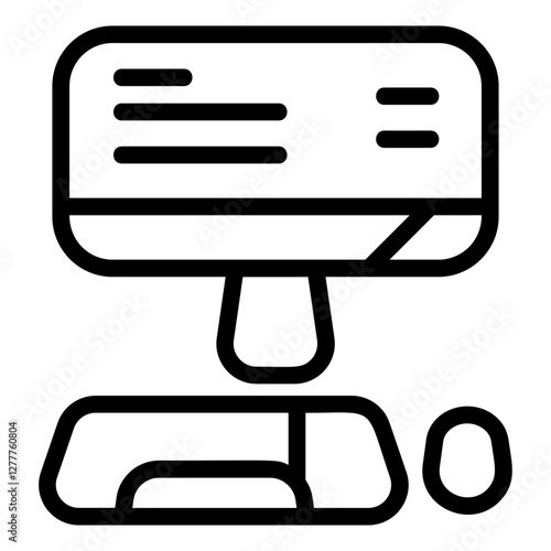 Workstation Line Icon