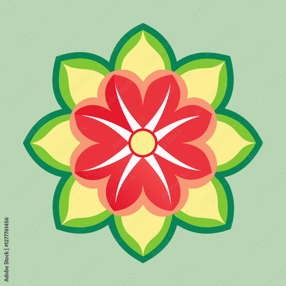 Geranium Flower Icon – Symmetrical Petals Vector Geranium Flower Icon – Symmetrical Petals Vector