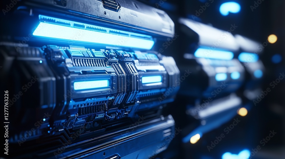 Futuristic Circuit Board: Illuminated High-Tech Electronics Futuristic Circuit Board: Illuminated High-Tech Electronics