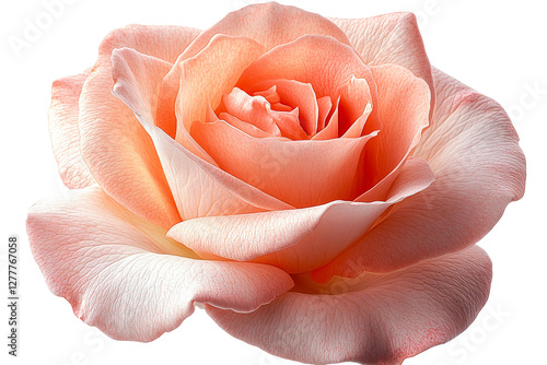 Fototapeta Naklejka Na Ścianę i Meble -  Beautiful peach rose flower in full bloom