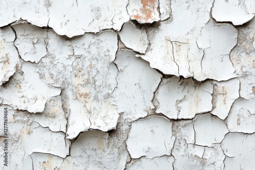 Cracked White Paint Texture Weathered Wall Surface Distressed Background Grunge Abstract Detail Cracked White Paint Texture Weathered Wall Surface Distressed Background Grunge Abstract Detail